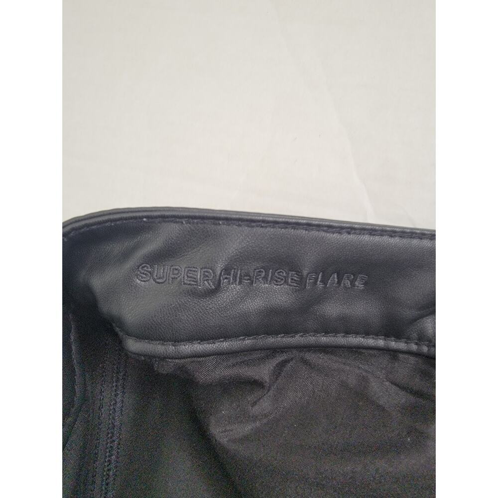 American Eagle Pants Womens SZ 12 Super High Rise Flare Faux Leather Wide Leg - Picture 7 of 10